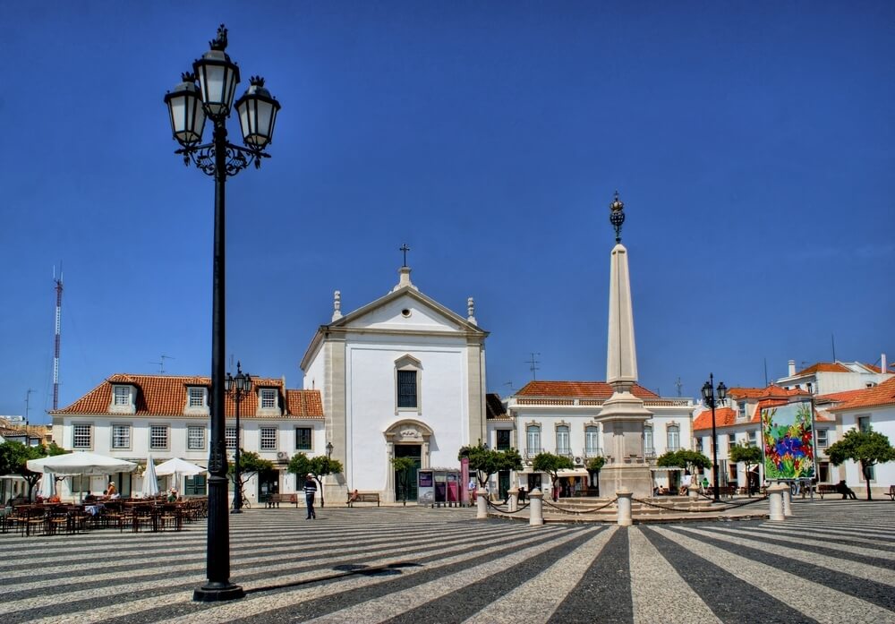 town plaza of vila real de santo antonio