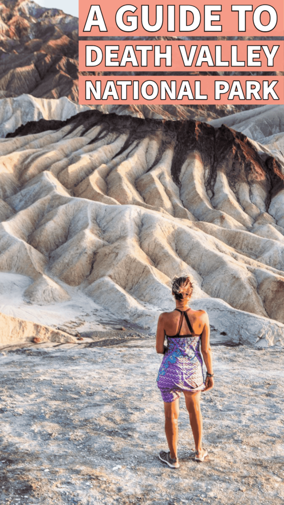 woman looking at zabriskie point view