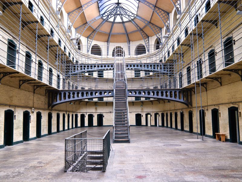 Stirs and cell block inside a gaol