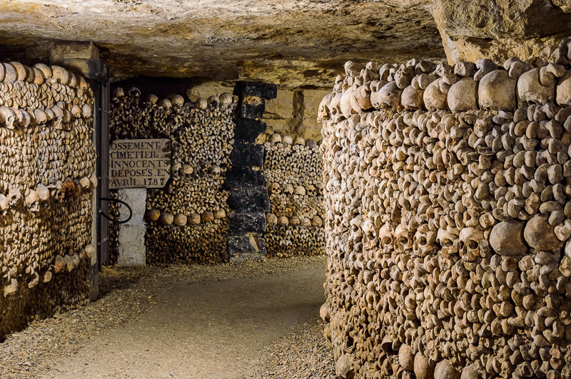 tunnels made of skulls and bones