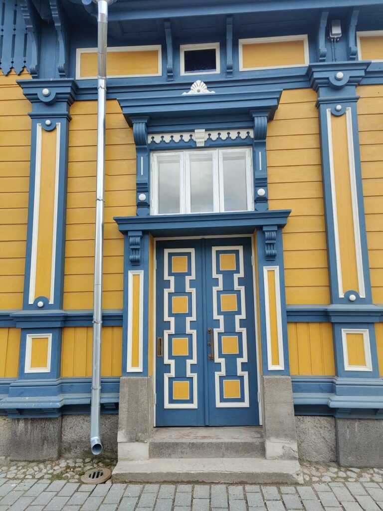 yellow building in finland