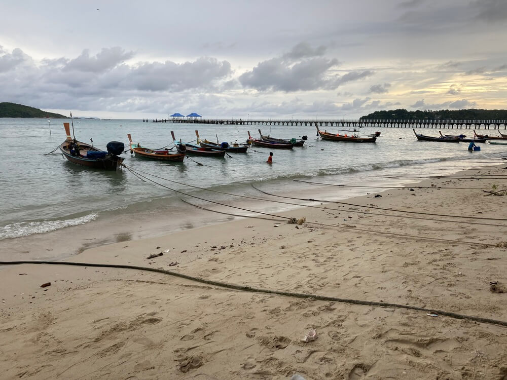 Ra Wai Beach long tail boats