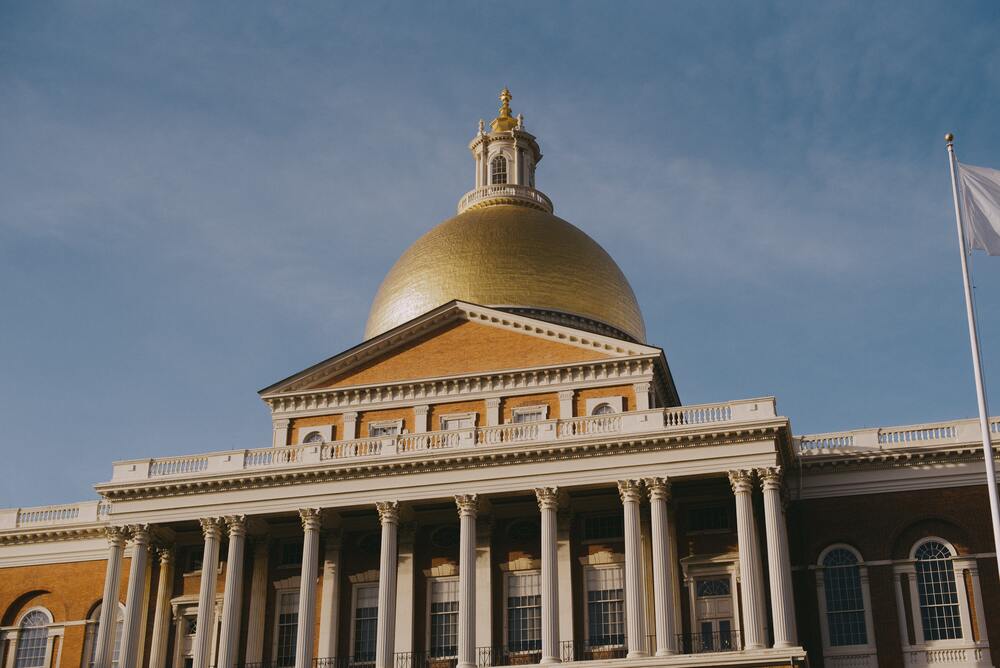 gold dome of  Massachusetts STate House