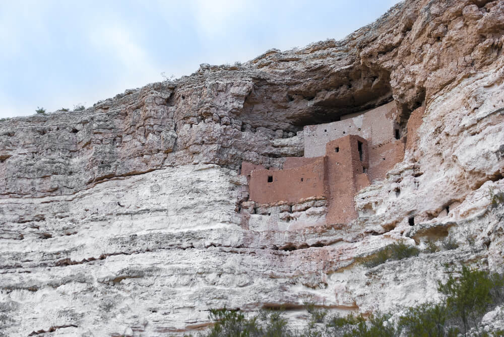 Montezuma Castle National Monument carved into the cliffs