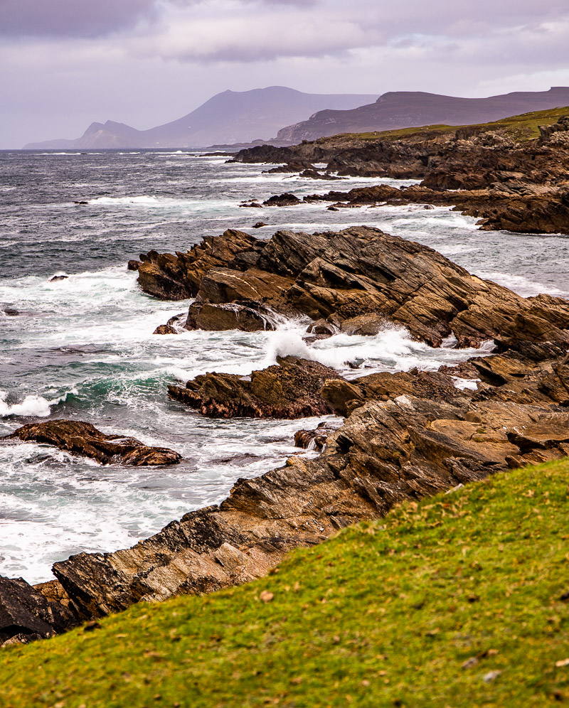 Rocky and rugged coastline in Ireland