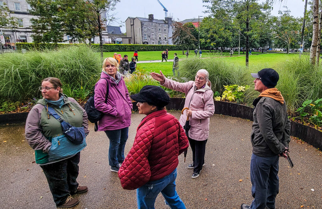 Group of people on a walking tour