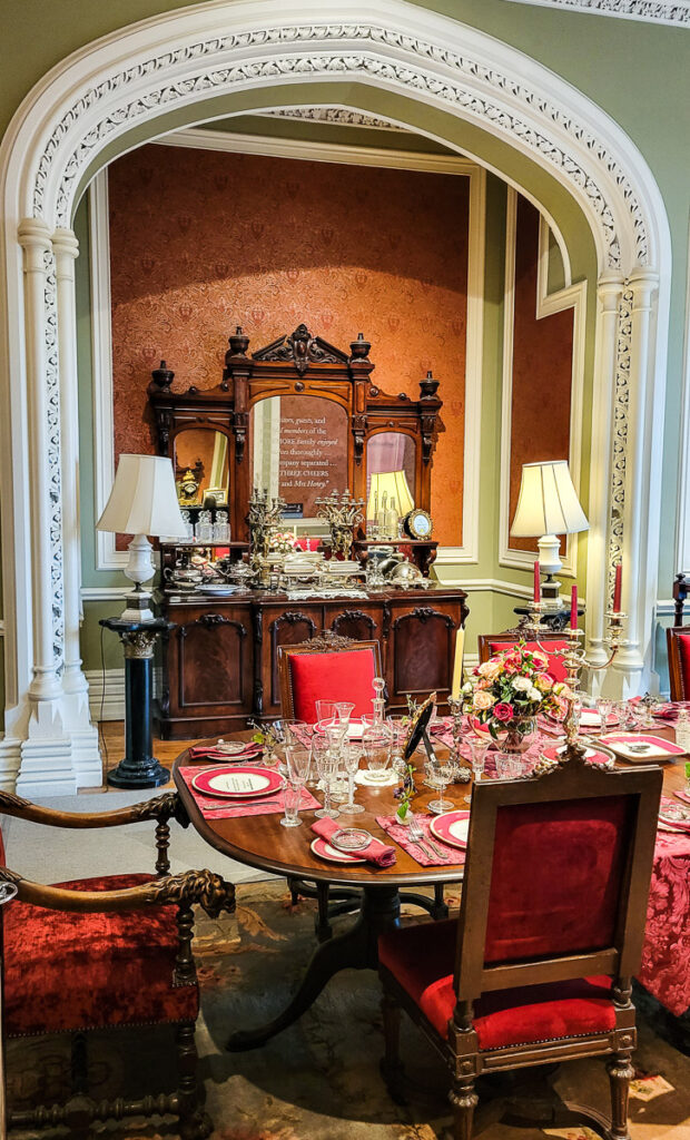 Antique furniture inside a historic home