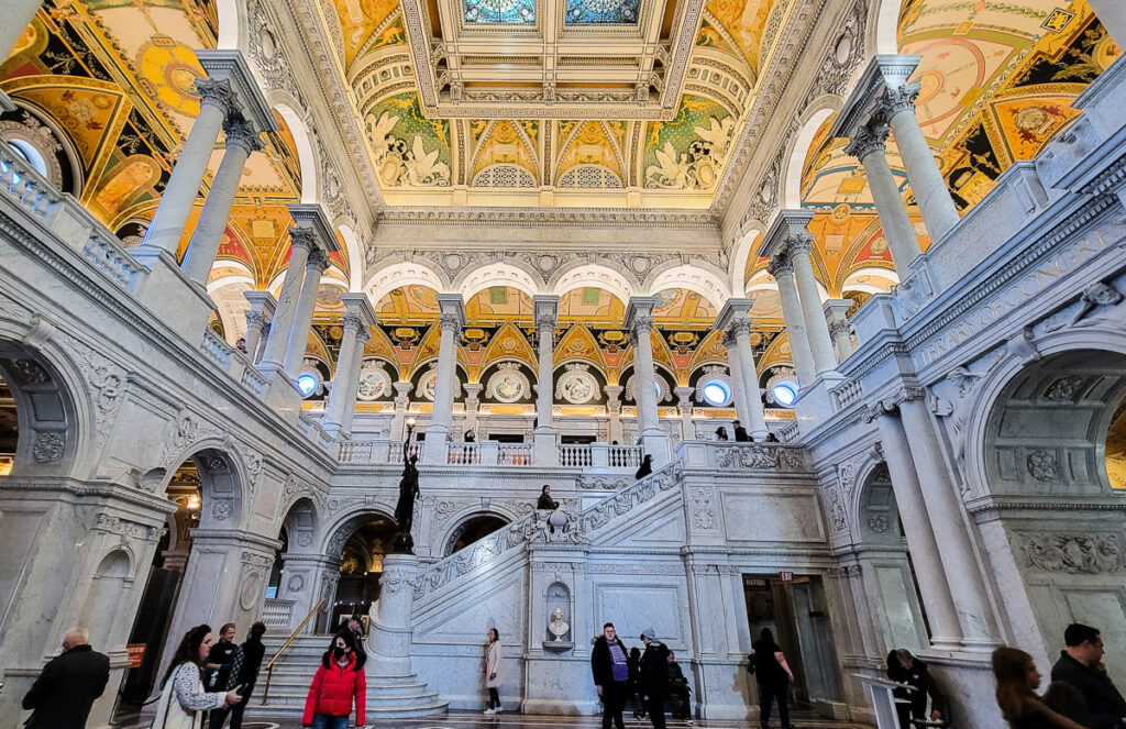Lobby Beautiful lobby inside the Library of Congress