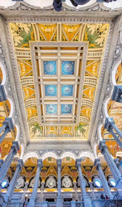 Stunning ceiling iBooks inside the Library of Congress