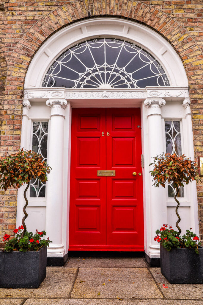 colored doors of merrion square
