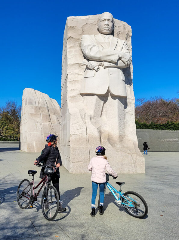 Giant stone monument of Martin Luther King in DC