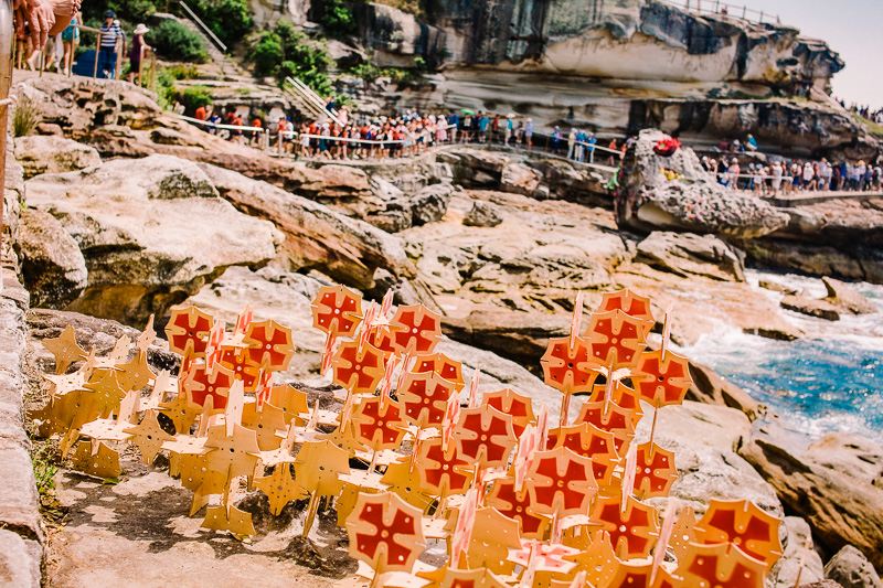 Sculptures on the rocks by the Sea, Bondi, NSW