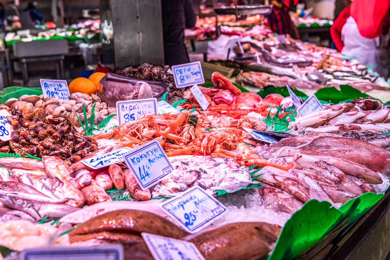 Fish in the Sant Josep La boqueria market