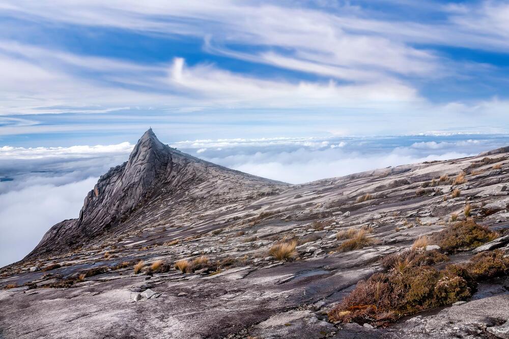 Natural landscape at the top of Mount Kinabalu in Sabah, Malaysia