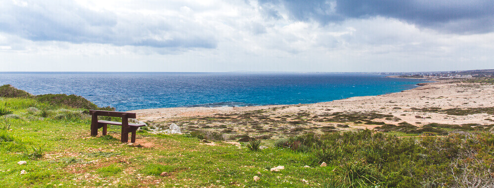 Beach in Cape Greco National forest park