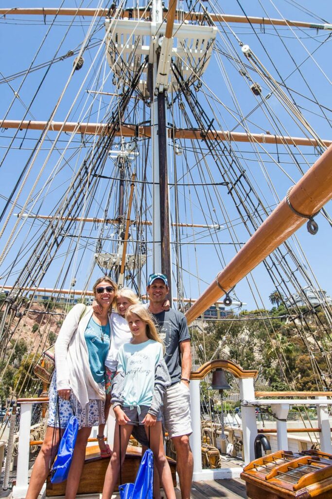 Family on a tall ship