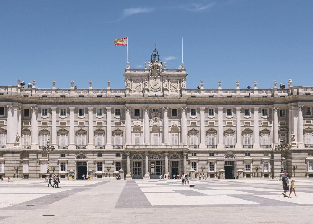 courtyard and extravagant palace of madrid