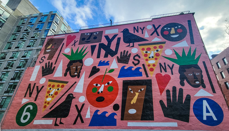 colorful mural on highline