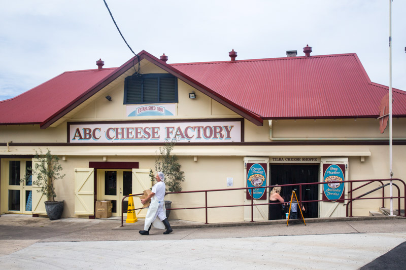 Exterior view of the ABC Cheese Factory and Tilba Cheese Shoppe in Tilba Tilba.