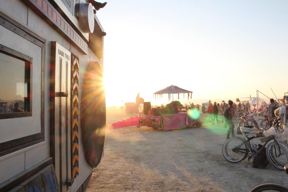 crowds at the Burning Man Festival