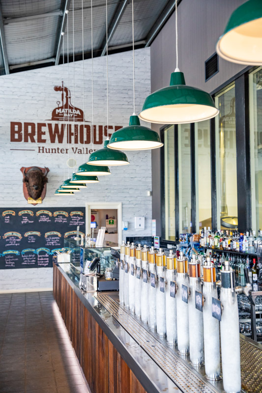Beers on tap at the Matilda Bay Brewhouse located on the grounds of the Hunter Valley Resort, Pokolbin.
