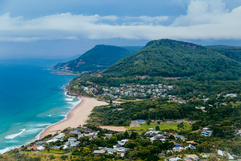 Aerial view of Stanwell Park on NSW's South Coast