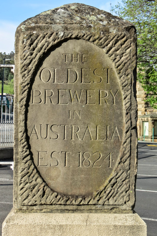 Stone plaque saying oldest brewery in australia