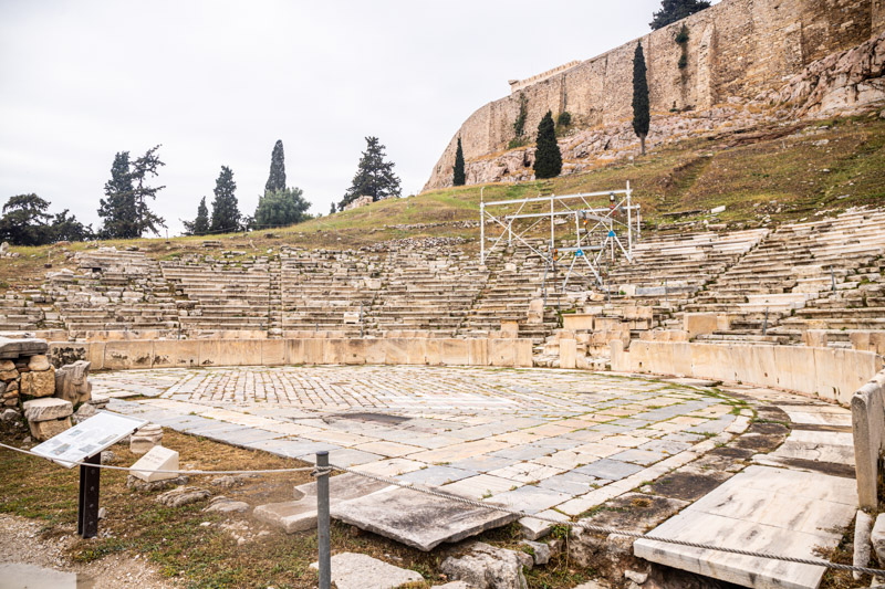 ancient theater under acropolis
