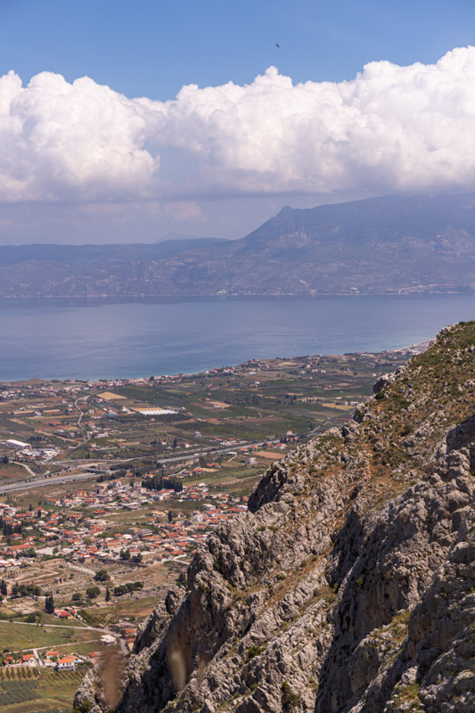 views of corinth from the top of acrocorinth