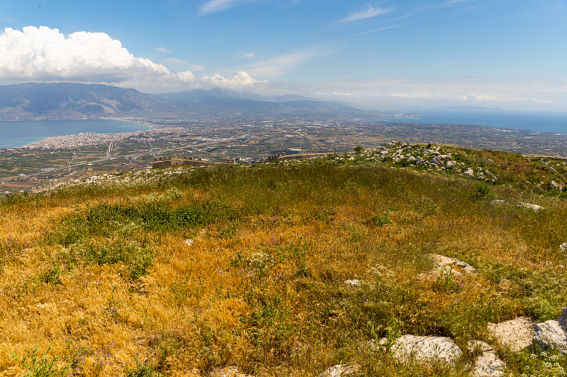 view of isthmus of the Gulf of Corinth from above
