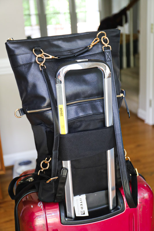 luggage strap on bag
