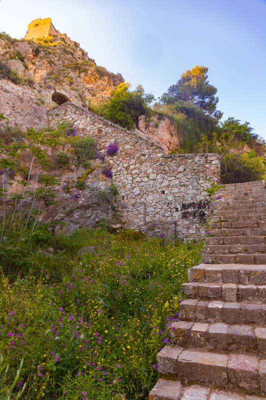 stairs leading up to palamadi fortress