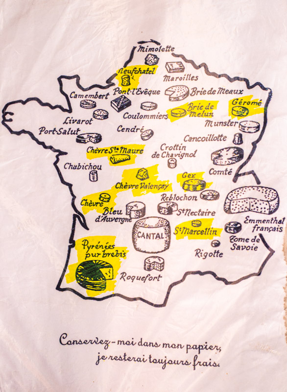 map of cheese regions in france