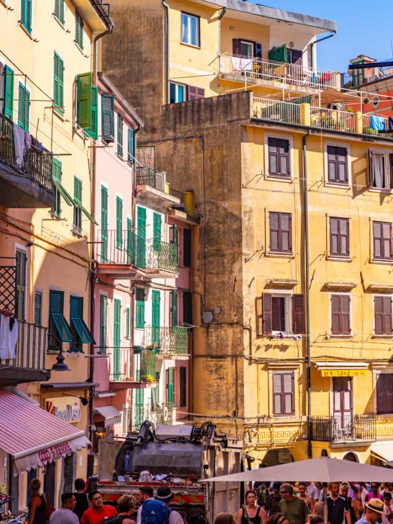 colorful buildings along street of Riomaggiore 