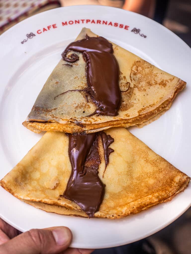 Two crepes on a plate