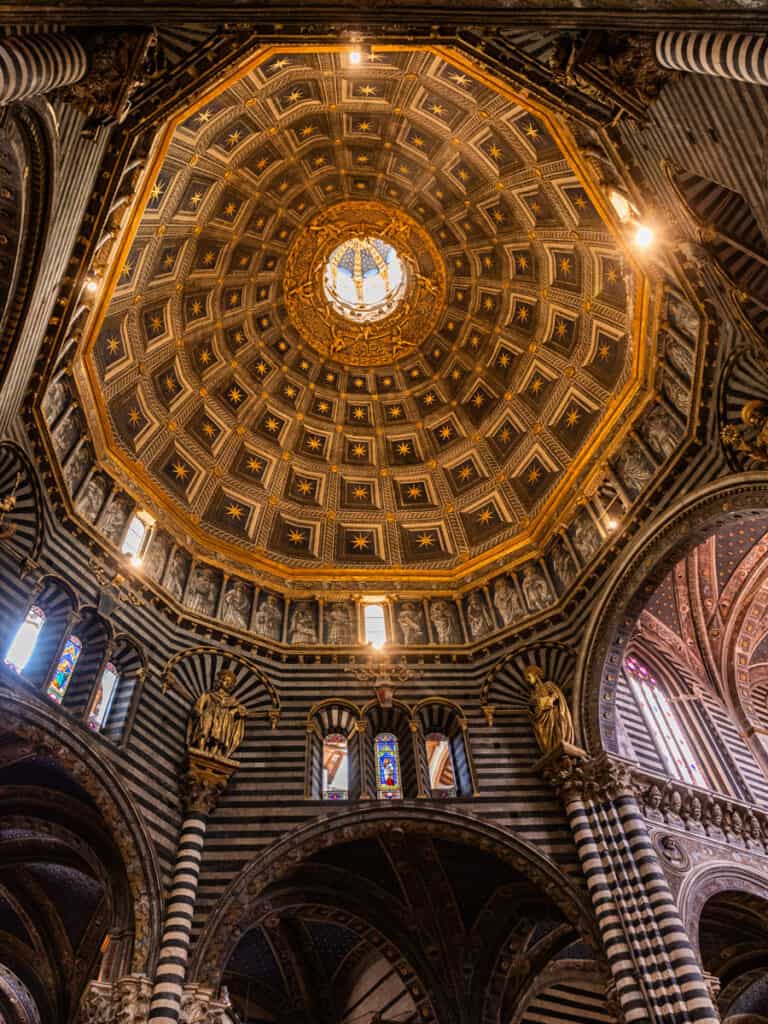 looking up at dome of cathedral