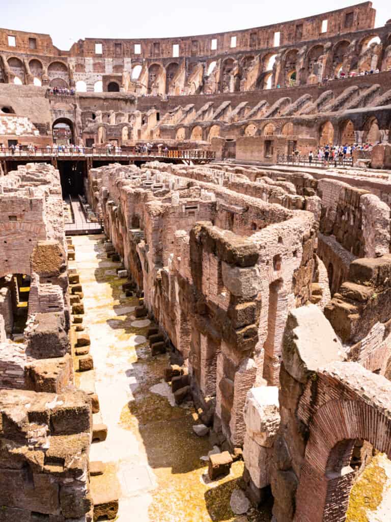 underground tunnels in the colosseum