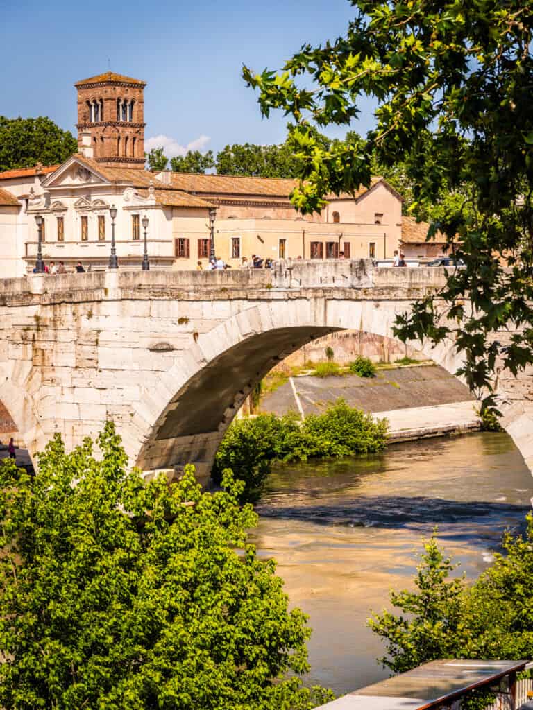 Bridge crossing the Tiber River