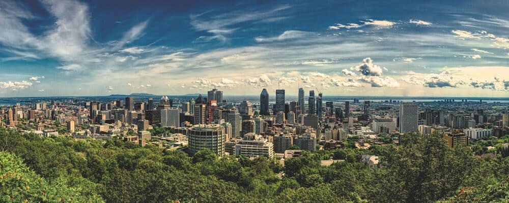 The Mont-Royal Belvedere views of montreal skyline