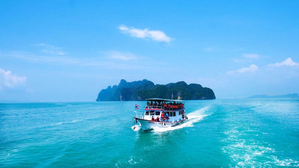 passenger ferry headed to thai island
