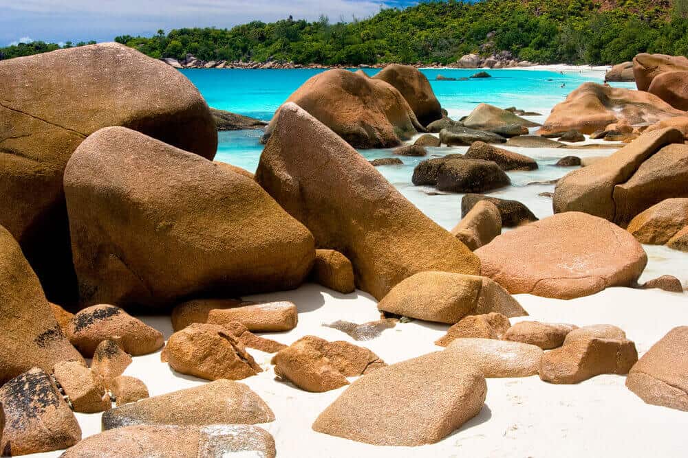 rocks on Anse Lazio Beach The Seychelles