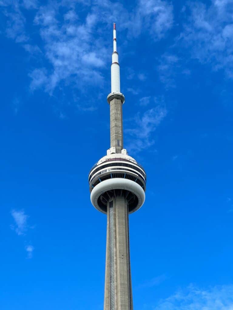 CN Tower Toronto rising into the sky