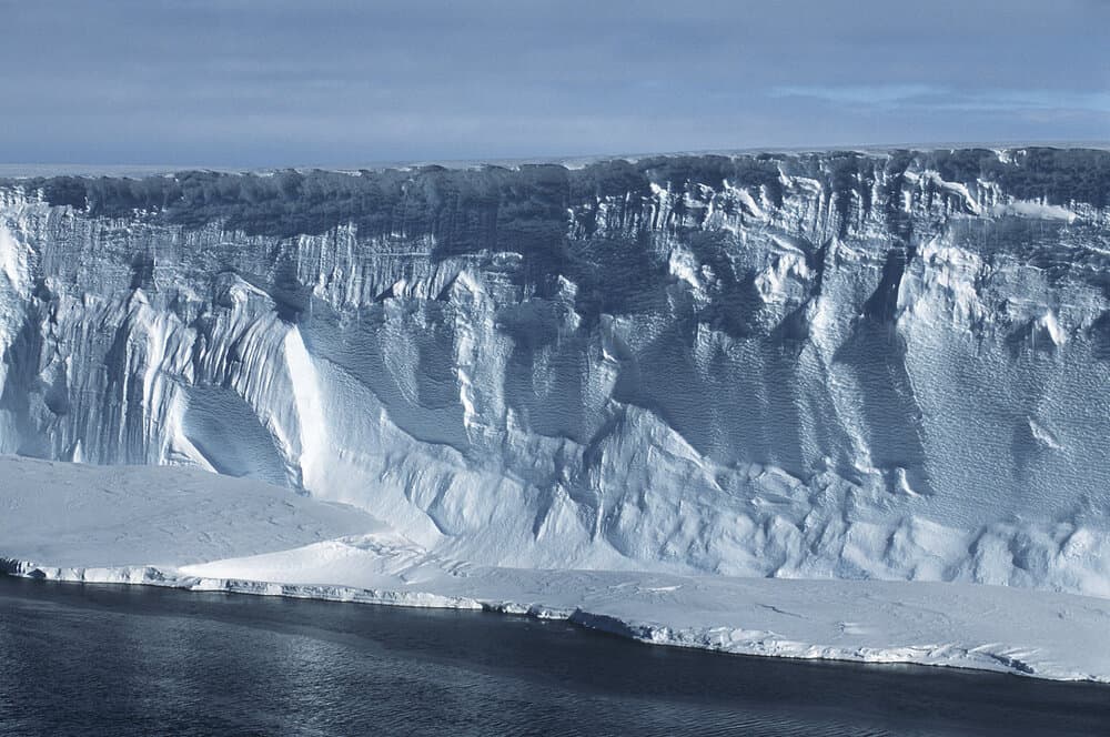 Aerial View of Antarctica iceberg