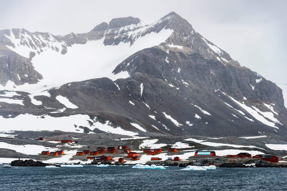 red huts at Argentinian Esperanza Base at Hope Bay