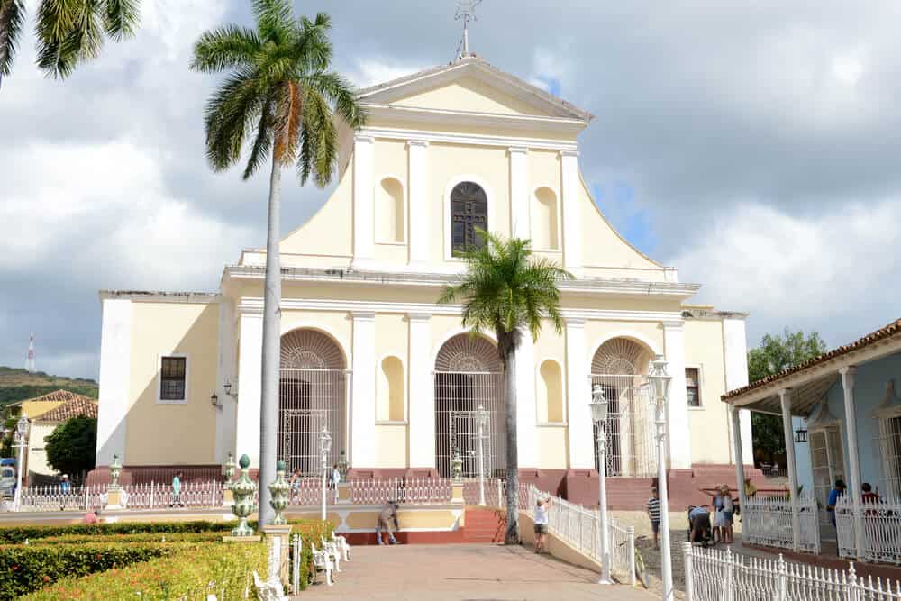 white exterior of Plaza Mayor Trinidad Cuba