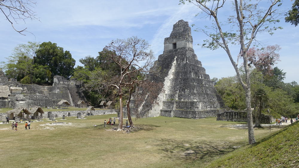 ancient stone pyramid of Tikal