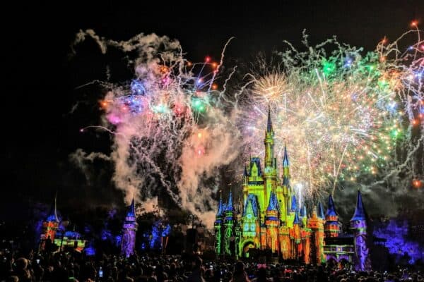 fireworks at Disney Castle Orlando