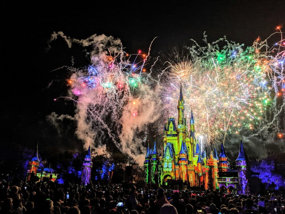 fireworks at Disney Castle Orlando